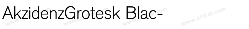 AkzidenzGrotesk Blac字体转换